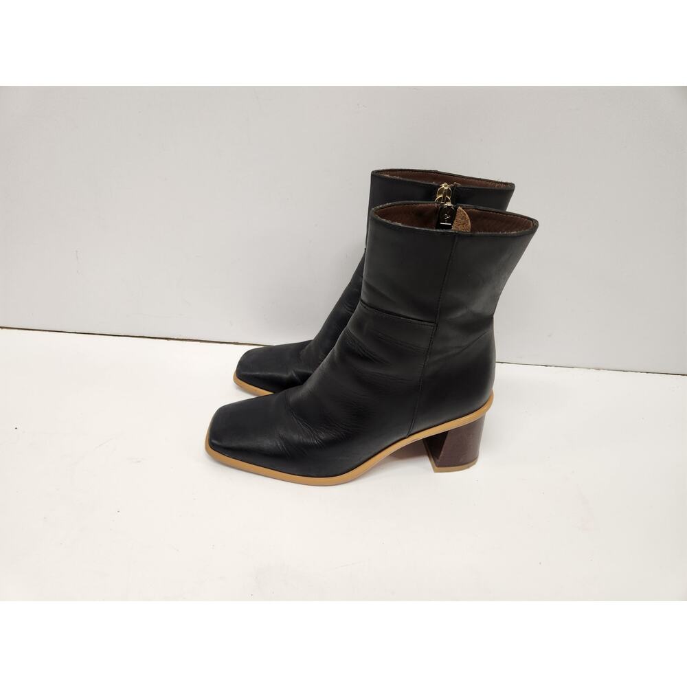 Alohas West Black Vintage Square Toe US sz 6 Euro 36  Boots Made in Spain
